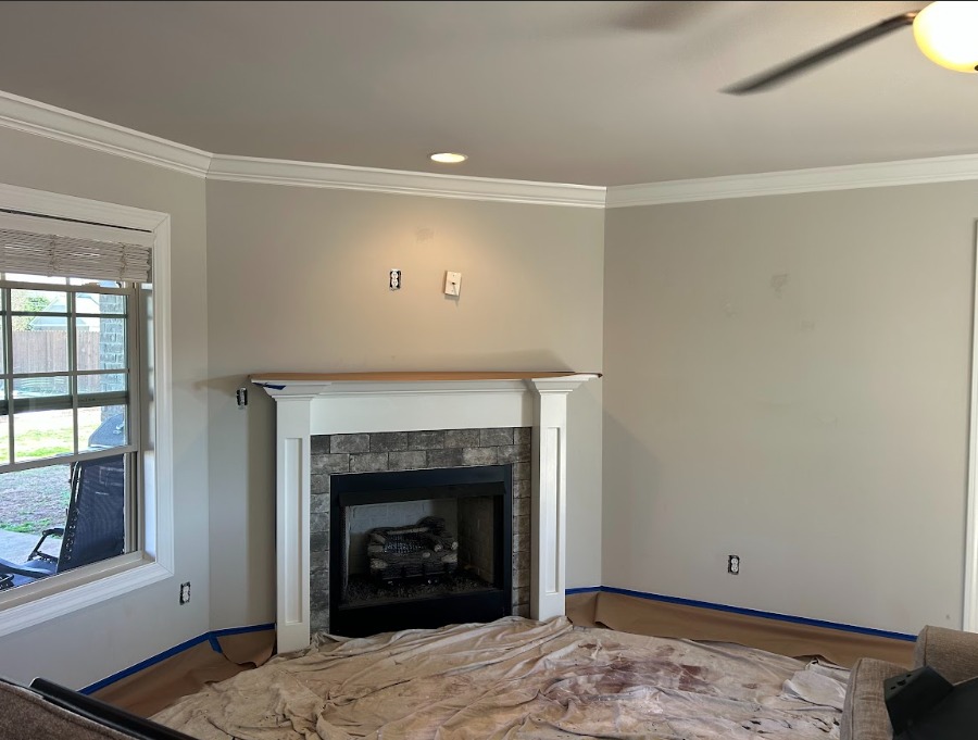 Complete floor coverage during residential painting project